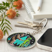 Bigfoot Alien Alliance - Grappige Scifi Cryptid Sleutelhanger (Voorkant Rechts)