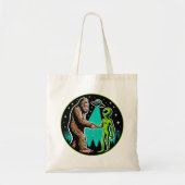Bigfoot Alien Alliance - Grappige Scifi Cryptid Tote Bag (Voorkant)