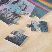 Bigfoot, Alien en Unicorn met een UFO Legpuzzel (Zijkant)