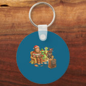 Bigfoot Alien Nessie Mothman Retro Gaming Christma Sleutelhanger (Voorkant)