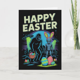 Bigfoot Alien Pasen Kaart