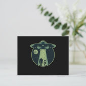 Bigfoot Alien Sasquatch UFO Abduction Aliens Gift Briefkaart (Staand voorkant)