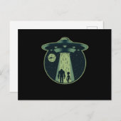 Bigfoot Alien Sasquatch UFO Abduction Aliens Gift Briefkaart (Voorkant / Achterkant)