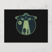 Bigfoot Alien Sasquatch UFO Abduction Aliens Gift Briefkaart (Voorkant)