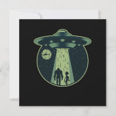 Bigfoot Alien Sasquatch UFO Abduction Aliens Gift Kaart (Voorkant)