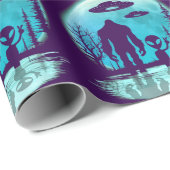 Bigfoot Alien UFO Cadeaupapier (Rol Hoek)