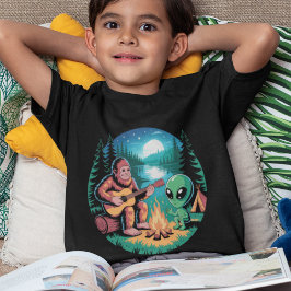 Bigfoot Alien UFO Cryptid Maan Paranormaal Tri-Blend Shirt