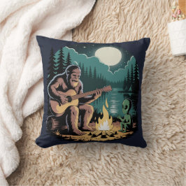Bigfoot Alien UFO Cryptid Ontmoeting Paranormaal Kussen