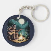 Bigfoot Alien UFO Cryptid Paranormale Ontmoeting  Sleutelhanger (Achterkant)