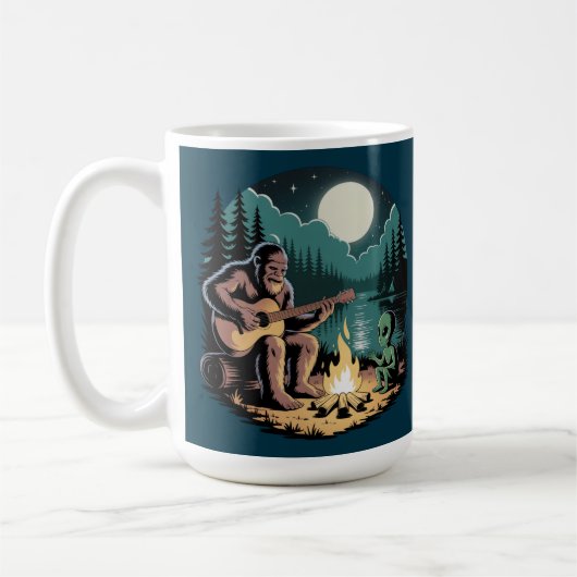 Bigfoot Alien UFO Cryptid Paranormale Ontmoetingsm Koffiemok (Links)