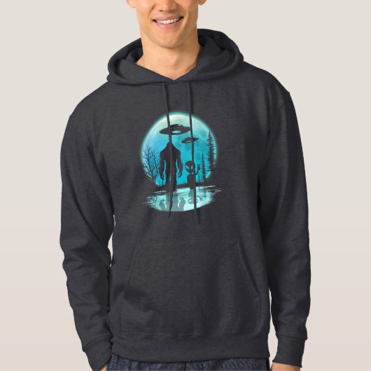 Bigfoot Alien UFO Disclosure Conspiracy Gift Hoodie (Voorkant)