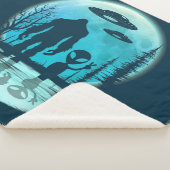 Bigfoot Alien UFO Disclosure Conspiracy Gift Sherpa Deken (3/4)