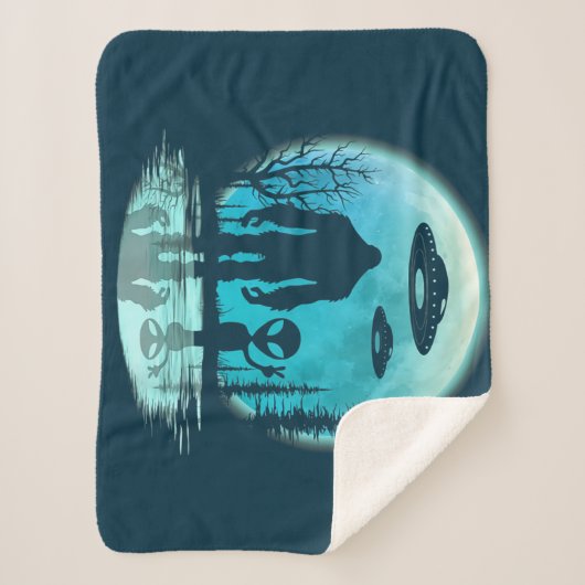 Bigfoot Alien UFO Disclosure Conspiracy Gift Sherpa Deken (Voorkant)