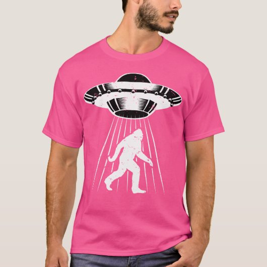 Bigfoot Alien UFO-ontvoeringen T-shirt (Voorkant)