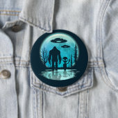 Bigfoot Alien UFO Ronde Button 4,0 Cm (In situ)