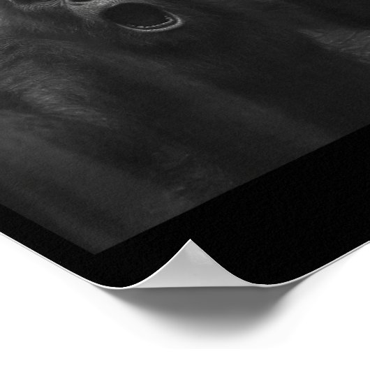 Bigfoot Alien Ufo Selfie Funny Sasquatch Meme Men  Poster (Hoek)