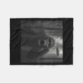 Bigfoot Alien Ufo Selfie Grappige Sasquatch Meme M Fleece Deken (Voorkant (Horizontaal))
