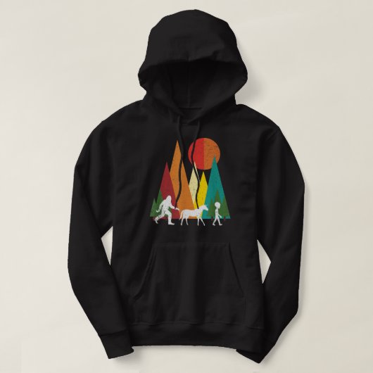 Bigfoot alien unicorn alien fantasy idea 2003 hoodie (Design voorkant)