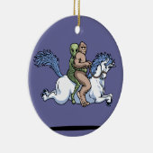 Bigfoot, Alien, Unicorn Keramisch Ornament (Rechts)