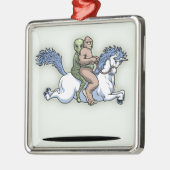 Bigfoot, Alien, Unicorn Metalen Ornament (Links)