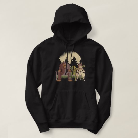 Bigfoot Alien Unicorn Mythical Creatures Yeti Pega Hoodie (Design voorkant)
