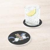 Bigfoot, Alien, Unicorn Zandsteen Onderzetter (Zijkant)