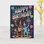 Bigfoot Alien Verjaardagskaart Grappige Cryptid UF Kaart (Gele Bloem)