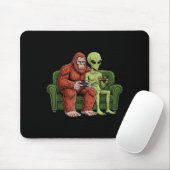 Bigfoot Alien Video Games Gaming Sasquatch Ufo Men Muismat (Met muis)