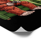 Bigfoot Alien Video Games Gaming Sasquatch Ufo Men Poster (Hoek)