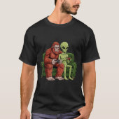 Bigfoot Alien Video Games Gaming Sasquatch Ufo Men T-shirt (Voorkant)