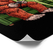 Bigfoot Alien Videogames Gaming Sasquatch Ufo Mann Poster (Hoek)