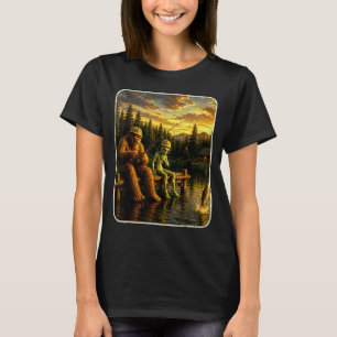 Bigfoot alien vissen grappige mannen sasquatch lie t-shirt