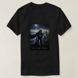 Bigfoot Alien Zeemeermin Fee Donkere Fantasy Vinta T-shirt