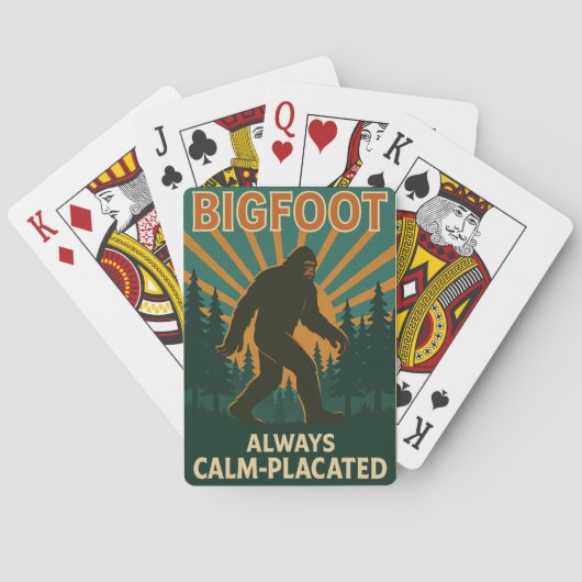 Bigfoot – Always Calm-Placated Playing Cards Pokerkaarten