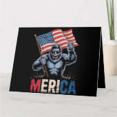 Bigfoot America Rock Amerikaanse Vlag Patriottisch Kaart (Voorkant)