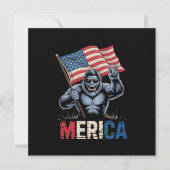 Bigfoot America Rock Amerikaanse Vlag Patriottisch Kaart (Voorkant)