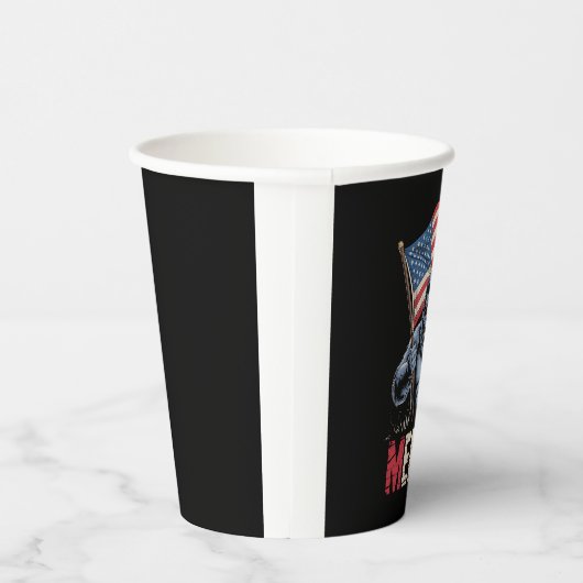 Bigfoot America Rock Amerikaanse Vlag Patriottisch Papieren Bekers (Rechts)