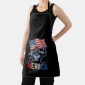 Bigfoot America Rock Amerikaanse Vlag Patriottisch Schort (Insitu)