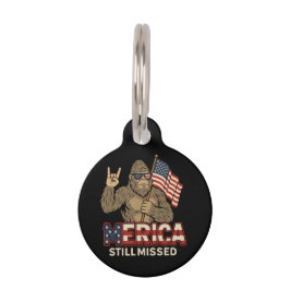 Bigfoot 'America Still Missed' Patriot op 4 juli Huisdierpenning