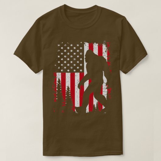 Bigfoot American Flag 4 juli (2) T-shirt (Design voorkant)