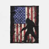 Bigfoot American Flag 4 juli patriottisch Fleece Deken (Voorkant)