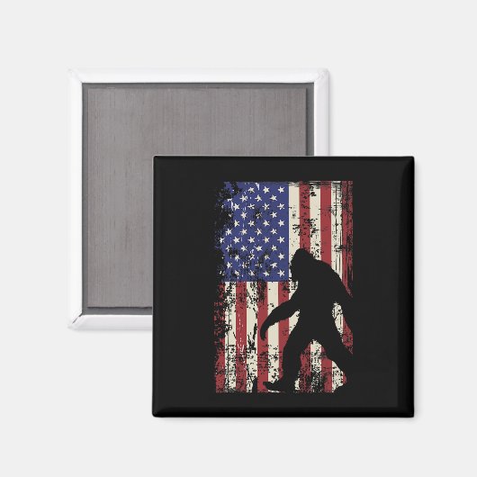 Bigfoot American Flag 4 juli patriottisch Magneet (Voorkant / Achterkant)