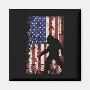 Bigfoot American Flag 4 juli patriottisch Magneet