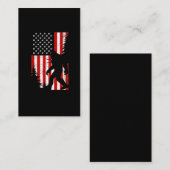 Bigfoot American Flag Forest Sasquatch Fan Visitekaartje (Voorkant / Achterkant)