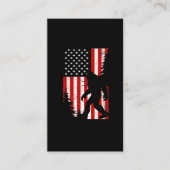 Bigfoot American Flag Forest Sasquatch Fan Visitekaartje (Voorkant)