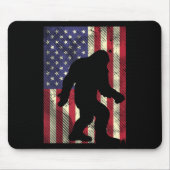 Bigfoot American Flag Memorial Day Sasquatch Pa Muismat (Voorkant)