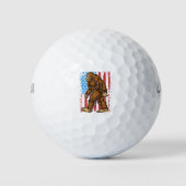 Bigfoot American Flag op 4 juli Golfballen (Voorkant)