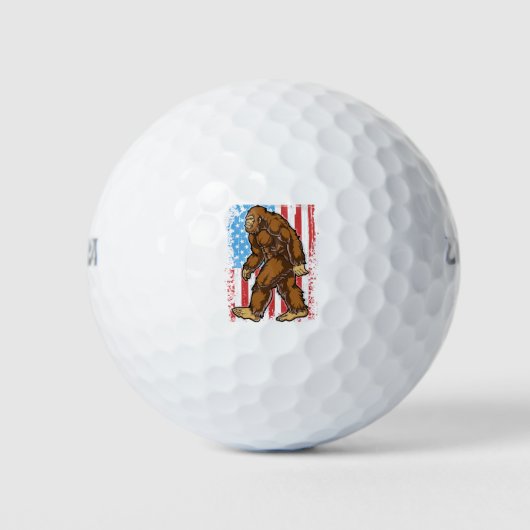 Bigfoot American Flag op 4 juli Golfballen (Voorkant)
