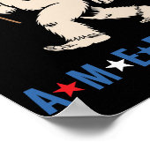 Bigfoot Amerika Patriottisch Grappig Sasquatch VS  Poster (Hoek)
