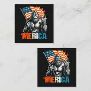 Bigfoot Amerika Rock Amerikaanse Vlag Informatiekaartje